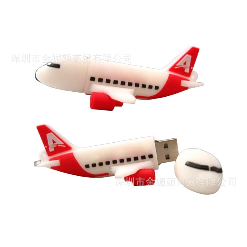 Airline gift fighter cartoon USB flash drive Creative soft plastic USB flash drive Creative PVC helicopter aircraft USB flash drive