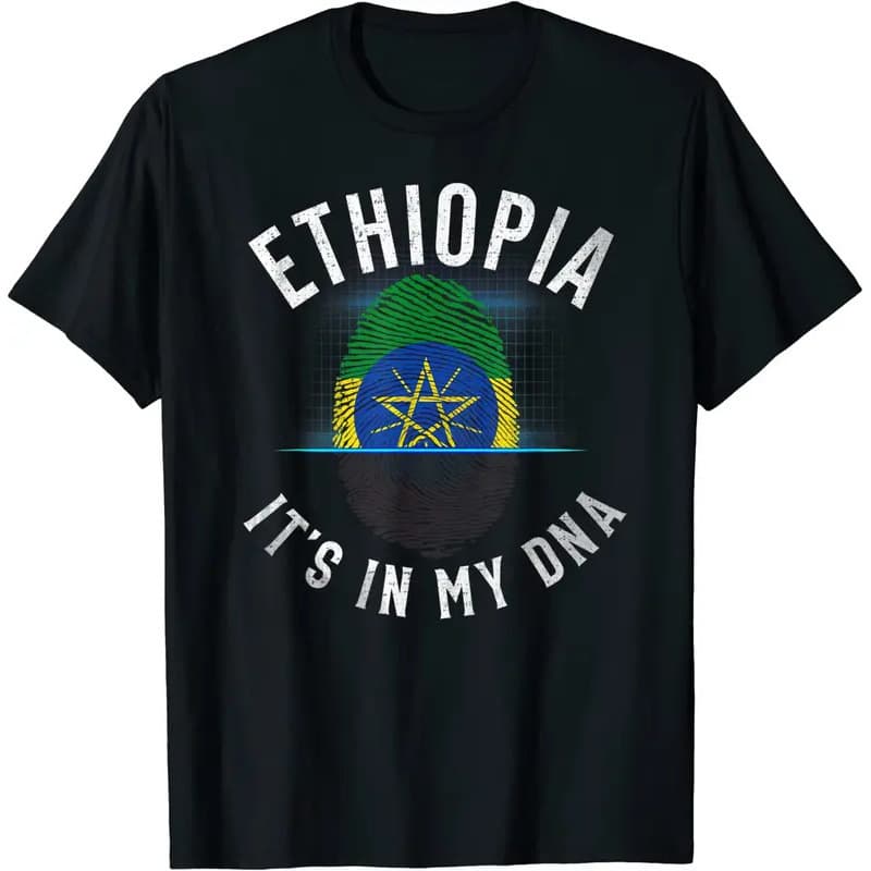 Ethiopia Flag - It Is In My DNA - Ethiopian Gift Men T-Shirt