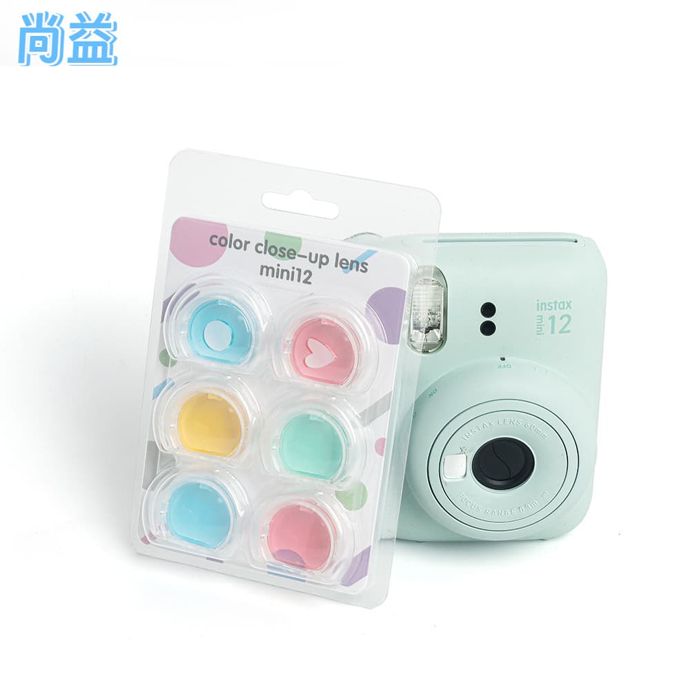 Compatible with Instax Mini 12 Camera Accessories Six-Color Filter Translucent Jelly Case Colored Lens Accessories