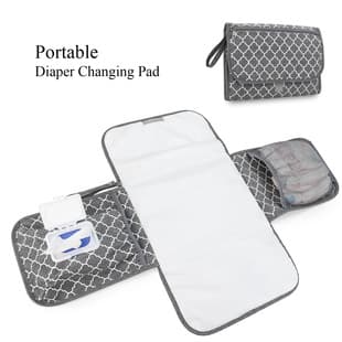 CPC Baby Diaper Changing Pad, Waterproof Travel Changing Mat with Wipe Pocket, Mommy Bag Accessory