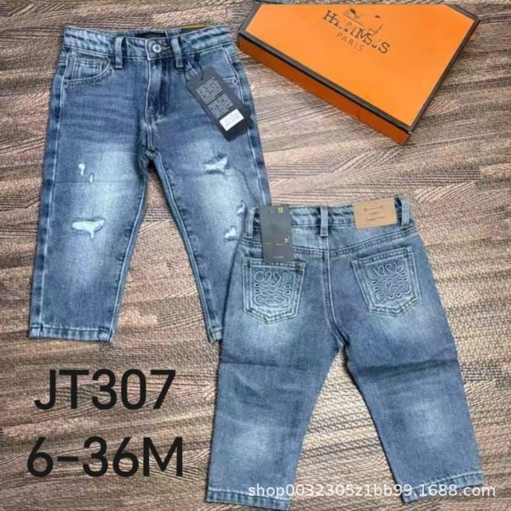 BOYS JEANS European Style Ripped Kids Denim Jeans Boys Comfortable Versatile Trendy Casual Pants Premium Quality Jeans