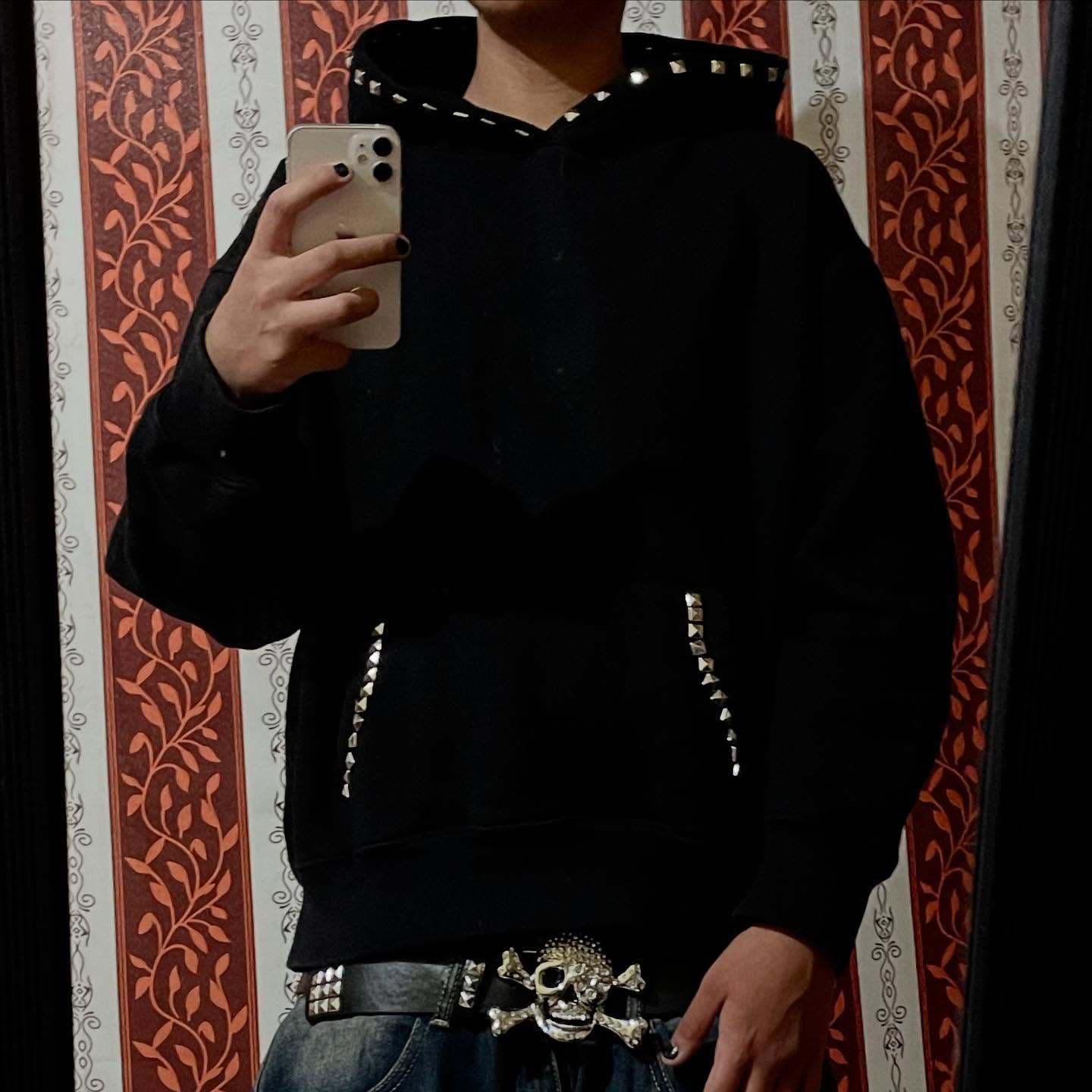 Autumn/Winter American-style Rhinestone Embroidered Hoodie Spring Trend Brand Design Couple Hooded Sweatshirt Loose Casual Jacket