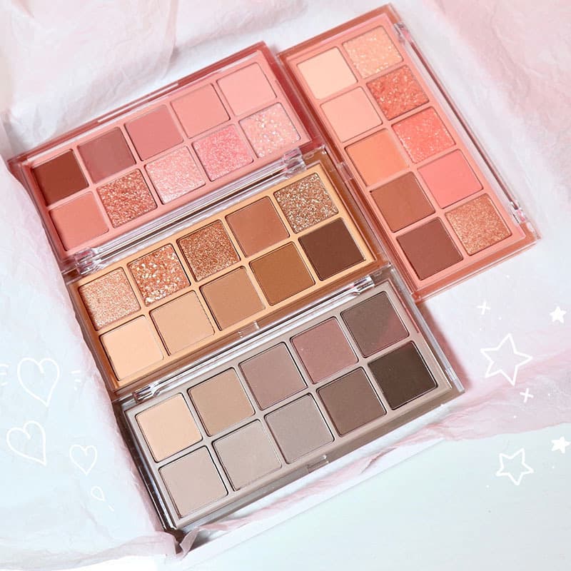 DIKALU Xingsha 10-color eye shadow niche brand ultra-shiny flakes pearlescent matte earth color ins internet celebrity hot model
