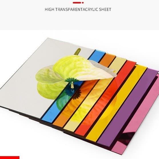 Colored PS mirror panel, acrylic glass, gold mirror, silver mirror, reflective, black and white board, single and double-sided PS board cutting.