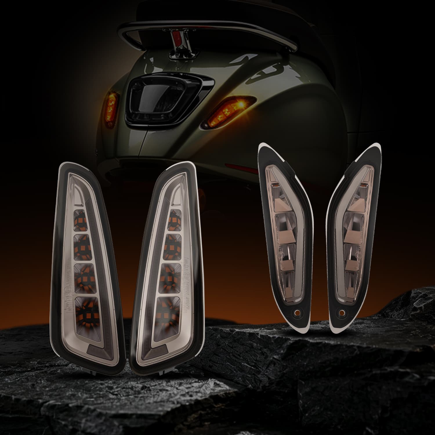 Scooter LED front and rear turn signals for 2014-2025 Vespa Primavera Sprint