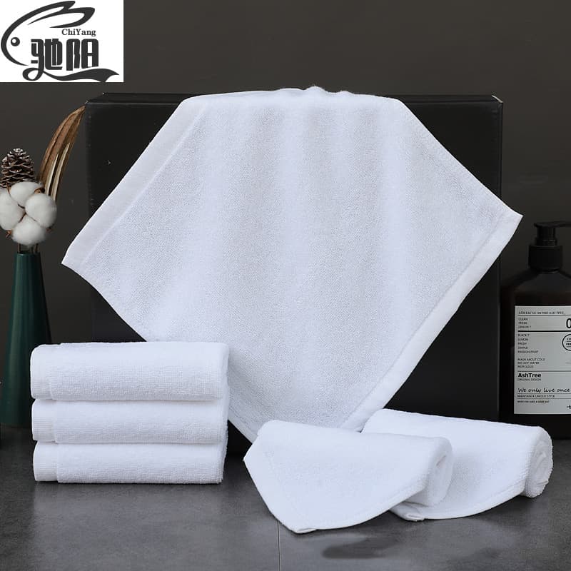 Hotel Towel, Pure Cotton 16s Square Towel, Embroiderable, Thickened Disposable Small Square Towel, Bar KTV Kindergarten Handkerchief
