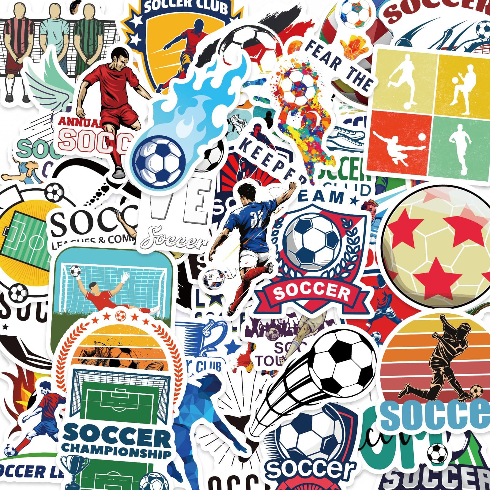 50 Cross-border Green Soccer Stickers American Style Children's Soccer Sticker In Stock Wholesale