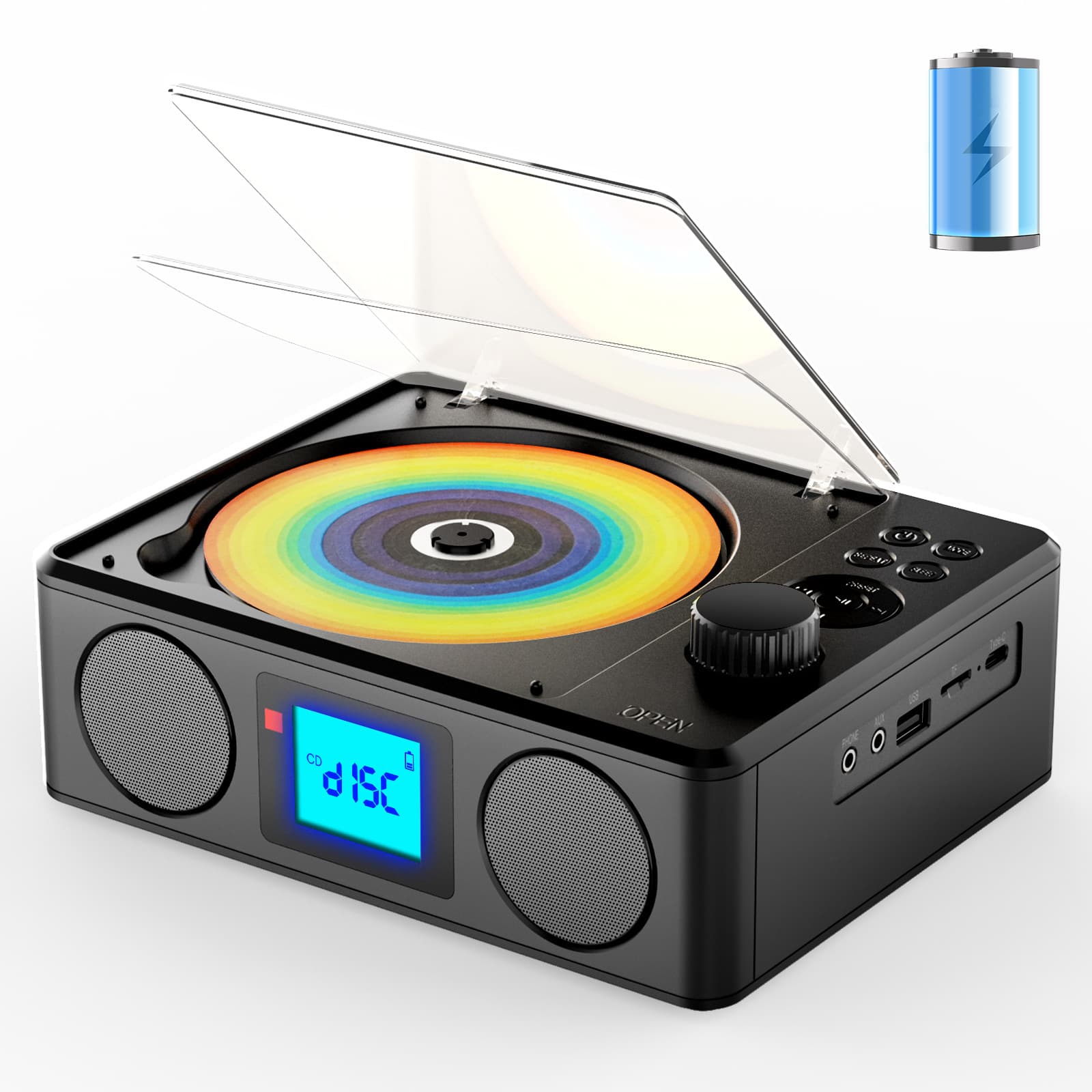 New cross-border portable CD player, all-in-one FM radio, Bluetooth speaker, home CD player, music player