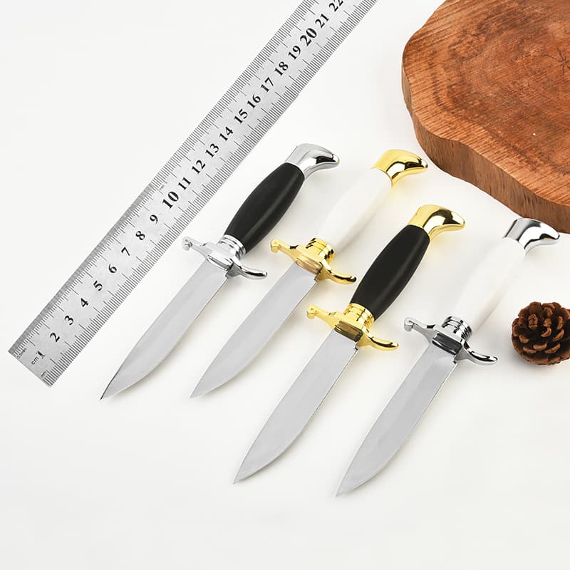 Factory Outdoor Straight Knife, Portable Self-Defense Knife, Outdoor Survival Knife, Camping Folding Fruit Knife Wholesale