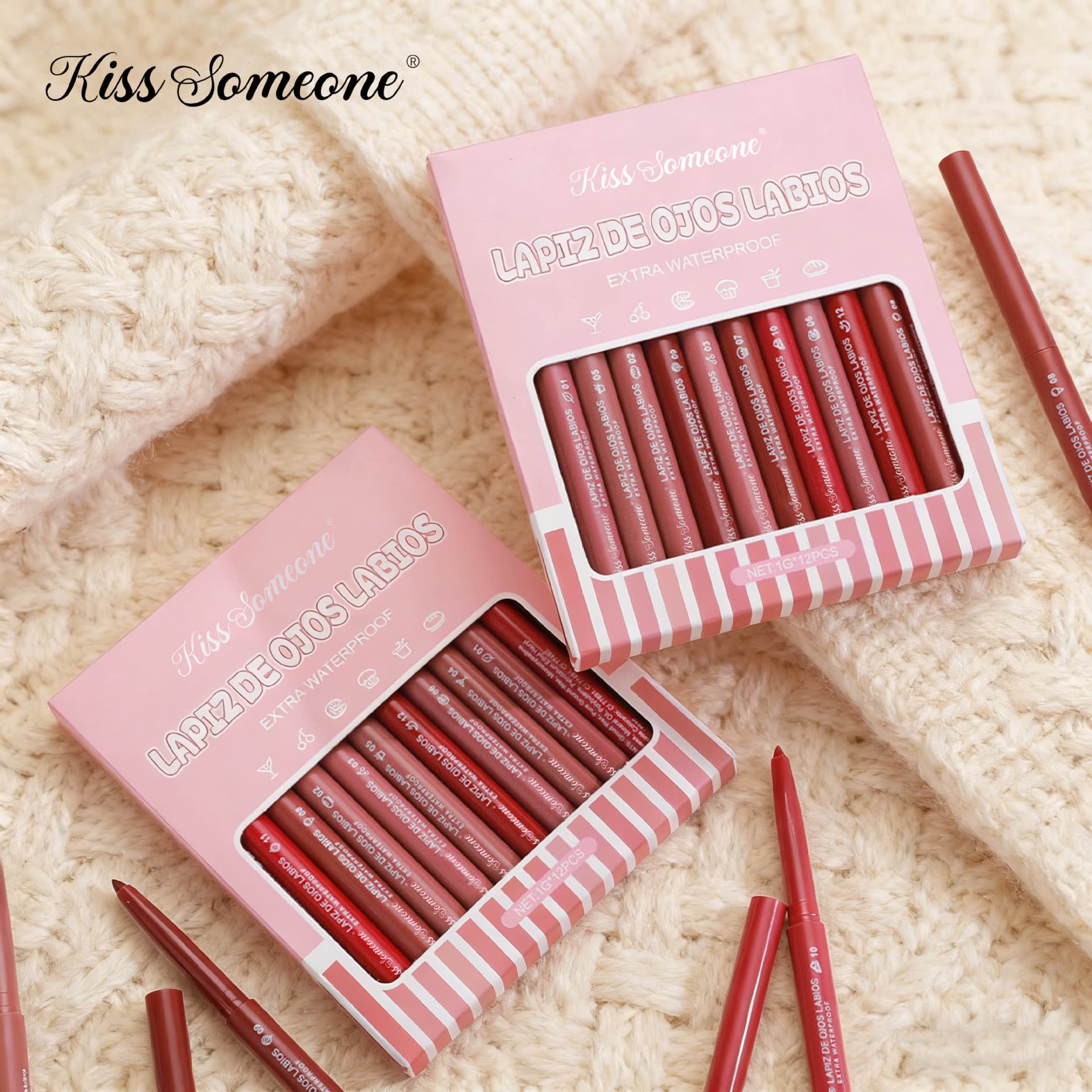 Automatic Lip Liner Glow Mist Pen Nude Matte Waterproof Long-Lasting Non-Stick Color Bean Paste Lip Liner Lipstick