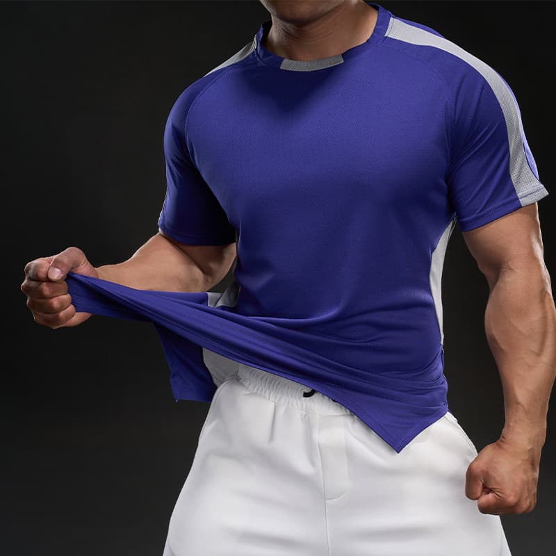 Summer Ice Silk Short Sleeve T-Shirt for Men 2026 Thin Casual Men's T-Shirt Breathable Cross-Border Sports Quick-Dry T-Shirt Men's