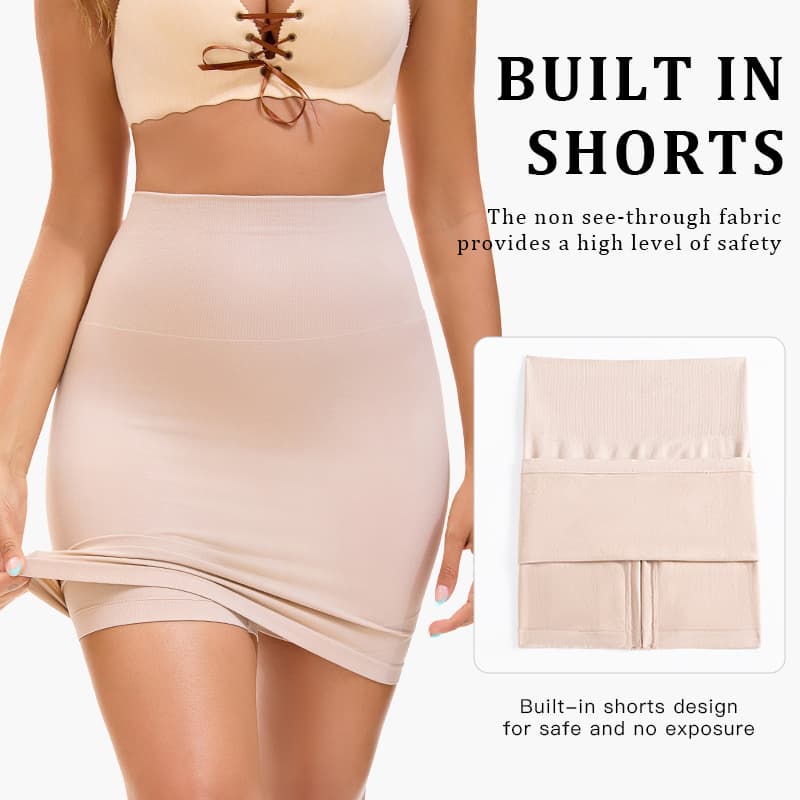 High-Waist Invisible Shapewear Skirt for Women, Sexy Waist-Cinching Slimming Short Skirt, Butt-Lifting Tummy Control, Wearable as Outerwear, Bodycon Skirt Pants