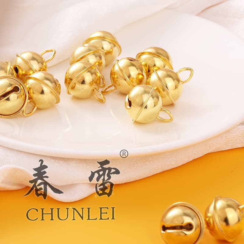 22mm tiger mouth bell imitation gold bell collar accessories electroplated gold bell Christmas pendant bag pendant accessories