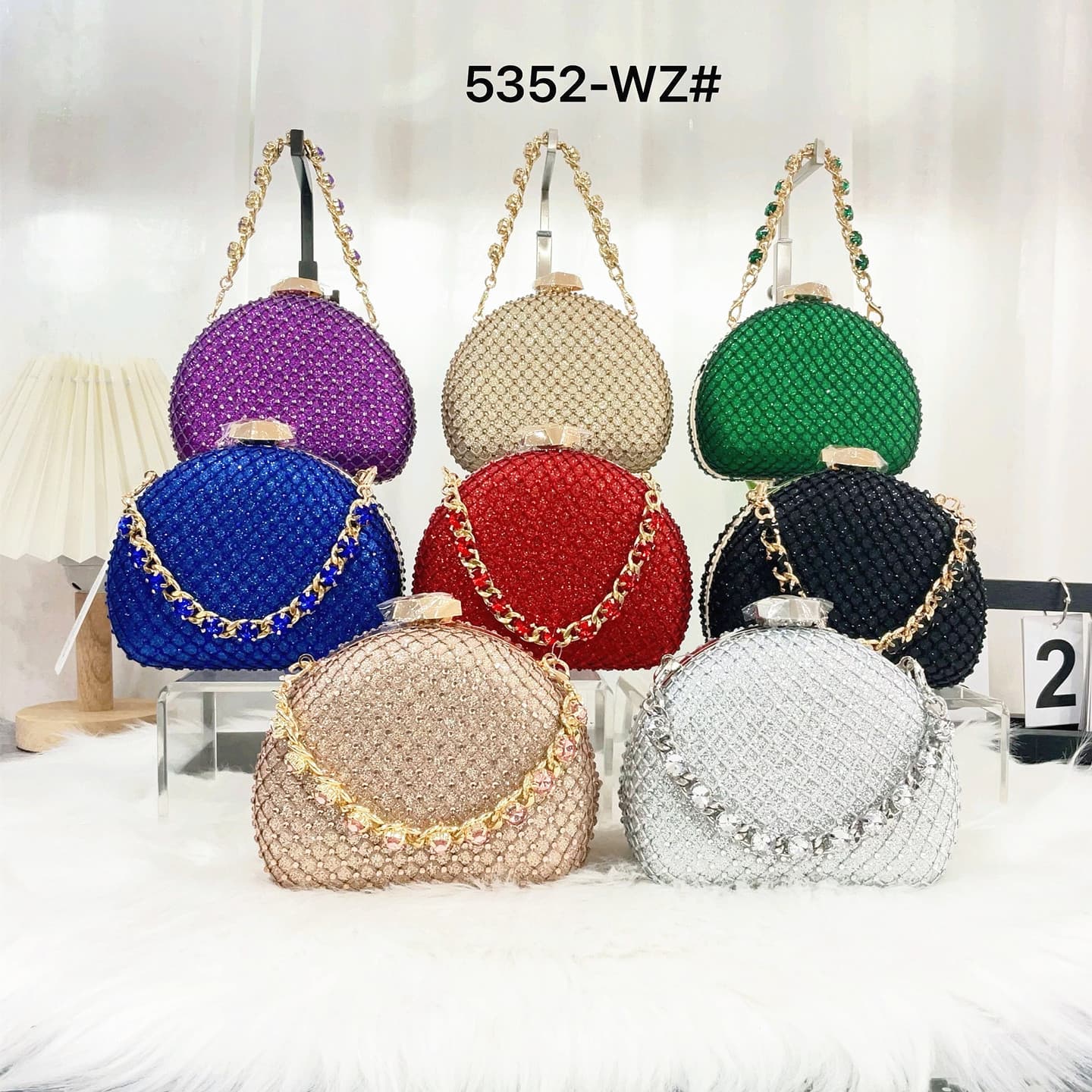 2026 Cross-border New European and American Diamond Dinner Bags Handbags Banquet Bags Fashion Lady Dinner Shoulder Bags