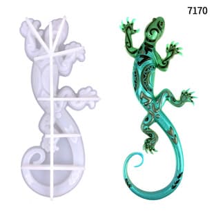 3D Gecko Resin Mold DIY Gecko Wall Decoration Hanging Mold 3D Gecko Ornament Silicone Mold