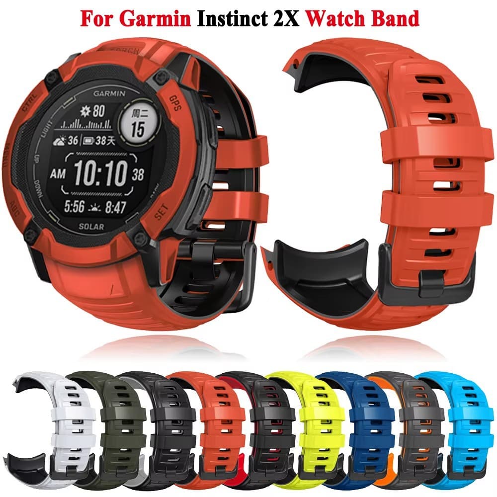 Suitable for Garmin instinct 2X two-color strap instinct Instinct2X silicone replacement wristband