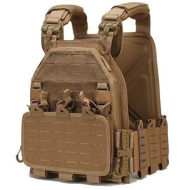 Quanforce Quick-Release Laser-Cut Outdoor Tactical Vest Military Gear Waterproof Durable Camouflage Vest