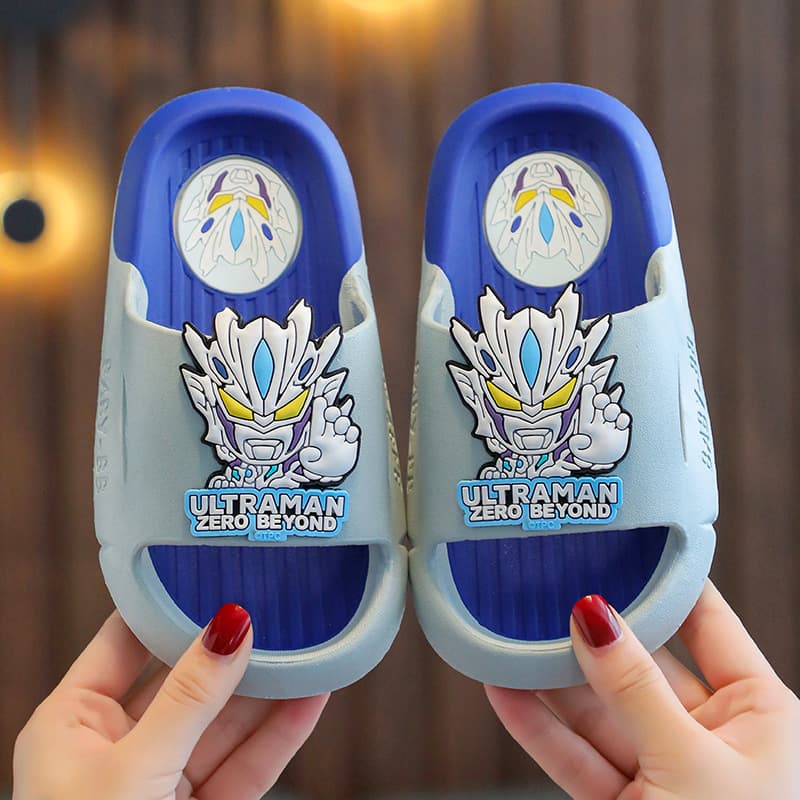 Ultraman Children's Slippers Summer Bathroom Non-slip Home Boys Big Kids Toddler Kids Baby Sandals