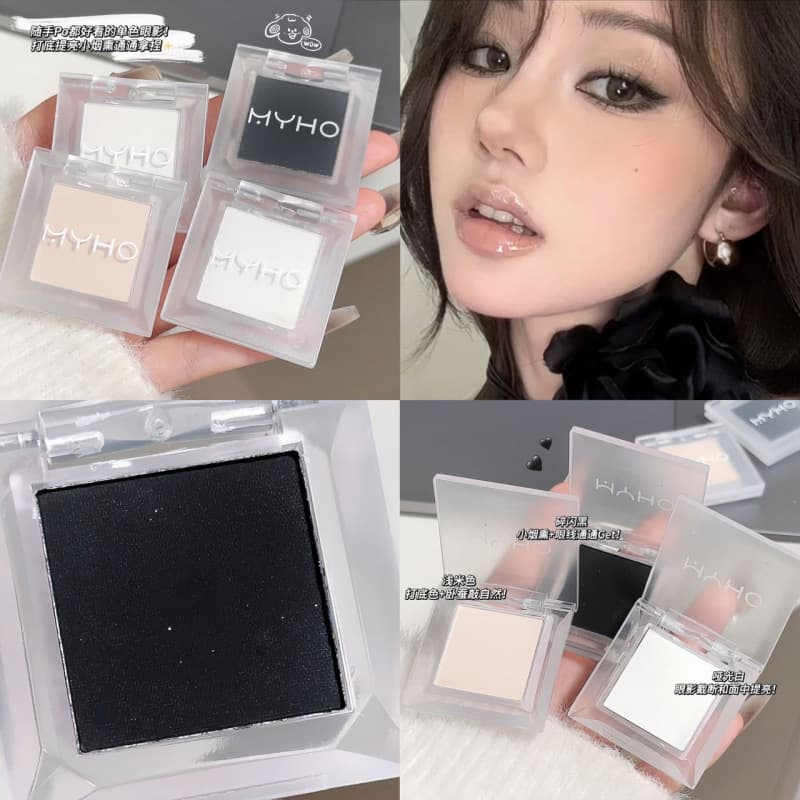 MYHO Single Matte Highlighter Smoky Eyeshadow Palette, Fine Texture, Long-Lasting, Vibrant Color, Natural Brightening, Dopamine Eyeshadow