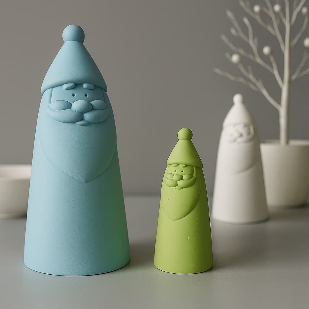 Large, Medium, and Small Christmas Tree Santa Claus Silicone Molds Creative Santa Claus Ornaments Plaster Decoration Molds