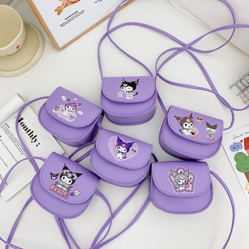 Cross-border new Kuromi children's bag 2025 girls cute shoulder bag portable diagonal small bag princess coin purse