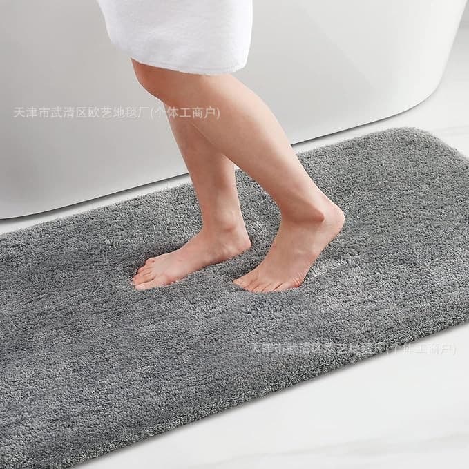 Simple water-absorbent and cooling lambswool floor mat bathroom door mat non-slip mat cross-border Amazon bathroom floor mat