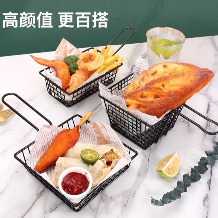 Wholesale Creative Tableware, American-Style Snack Fry Basket, Mini Fry Bucket, Dessert Fried Chicken Basket Container