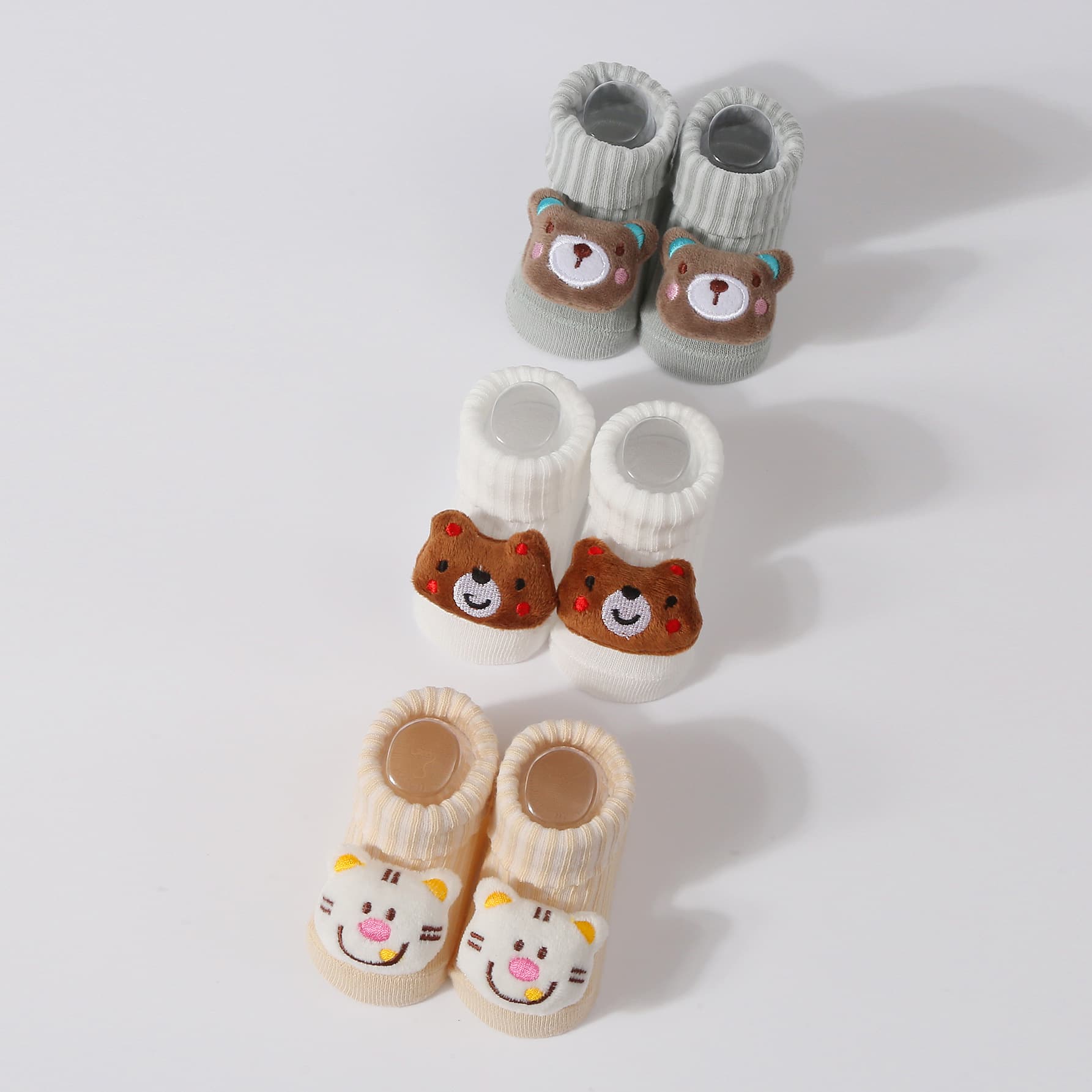 2024 Baby Plush Doll Knitted Sock Set Kids Stripe Stretch Socks Newborn Essentials Amazon