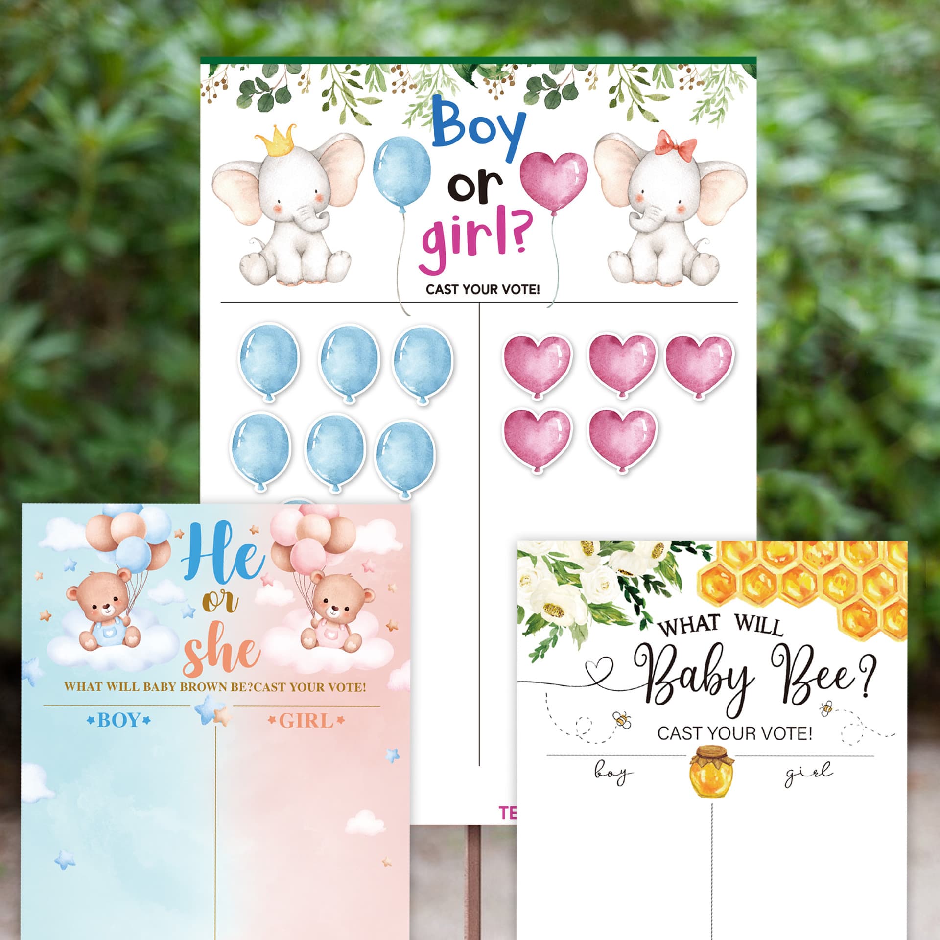 European and American Sex Reveals Amazon Baby Reveals Team Game Card baby shower Birthday Party Party