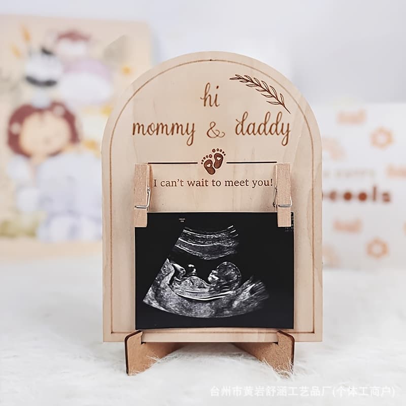 Cross-border Wooden Milestone Baby Memory Card Props Newborn Birth Milestone Photo Memory Factory Wholesale
