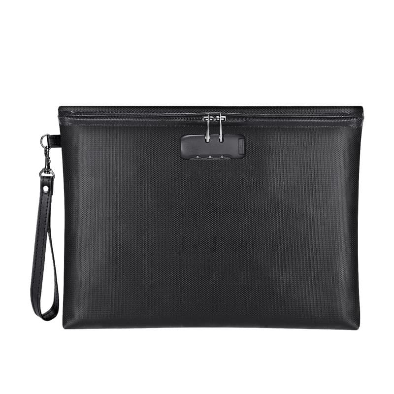 Amazon's most popular fireproof document bag with lock, fireproof and waterproof wallet document bag with zipper closure
