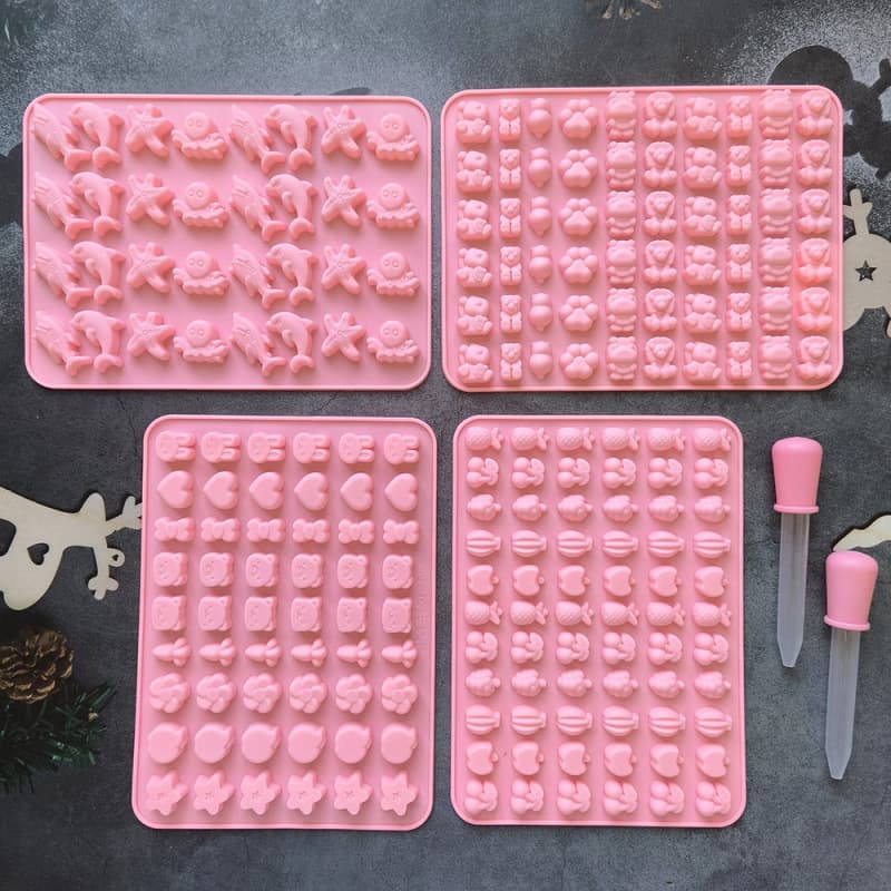 Mini Fruit Silicone Gummy Animal Rabbit Chocolate Ocean Starfish Cookie Baking Resin Mold
