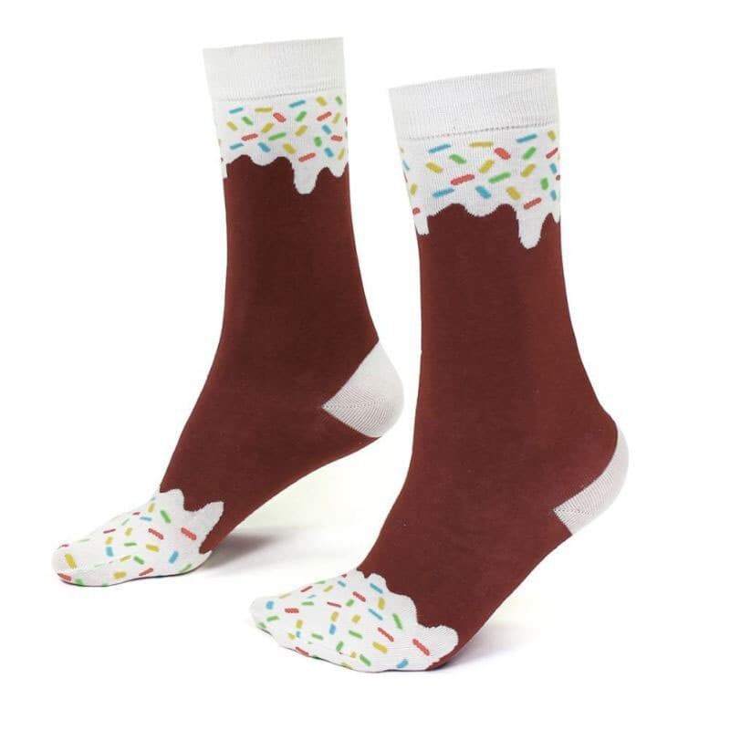 Funny Ice Cream Popsicle Socks for Men and Women, Long Casual Couple Socks, Watermelon, Pineapple, Chocolate, Strawberry Styles