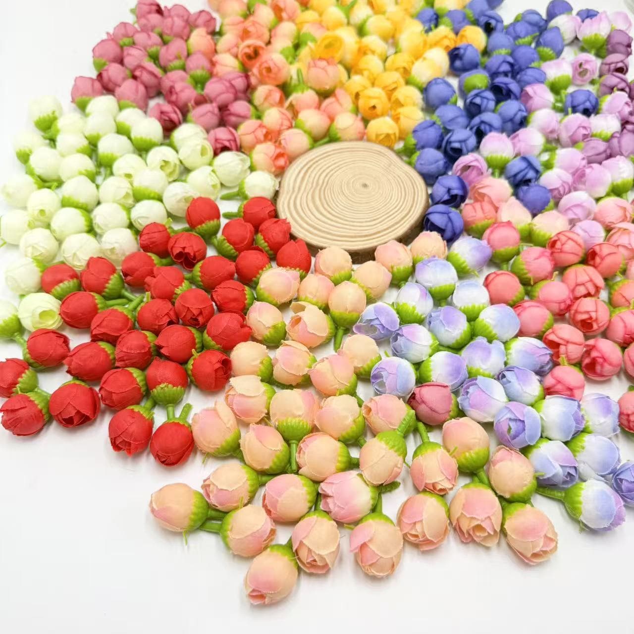 Factory Direct 2cm Star Bud Rose Small Buds DIY Wreath Hairpin Silk Flowers Wedding Small Flowers