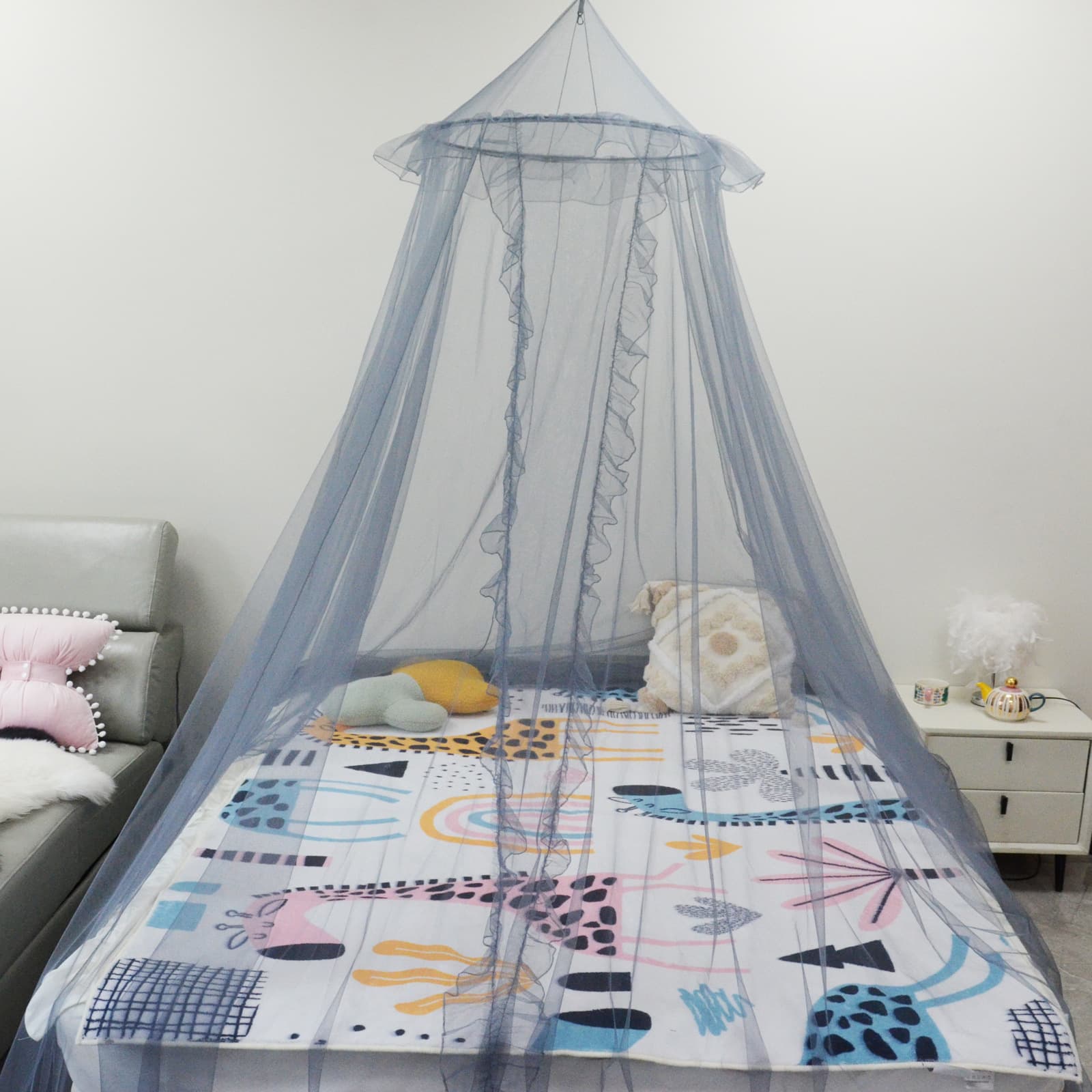 In Stock Cross-Border Hot-Selling Dome Kids Room Net Lace Bed Canopy Bed Curtain Home Use No Installation Small Size Mosquito Net
