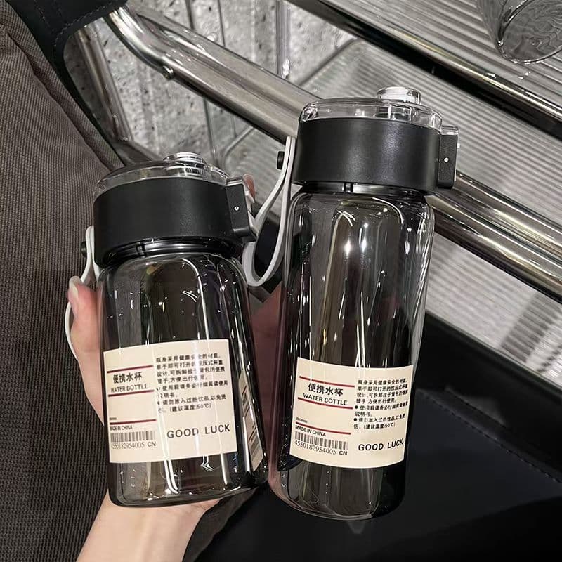 Minimalist Ins-Style Cup High Aesthetics Simple Portable Cup with Tea Strainer Heat-Resistant Plastic Flip Lid Outdoor Water Bottle