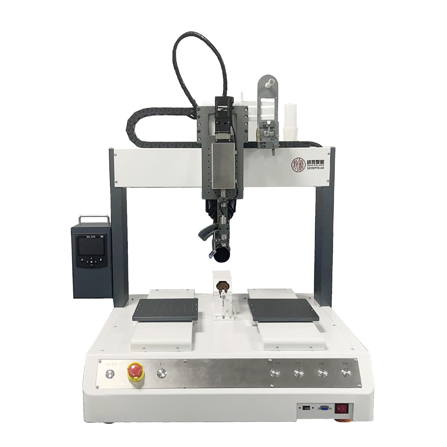 Qisheng Automatic Soldering Machine PCB Circuit Board Rotary Soldering Iron Spot Welding Plug-in Drag Soldering Machine Fully Automatic Soldering