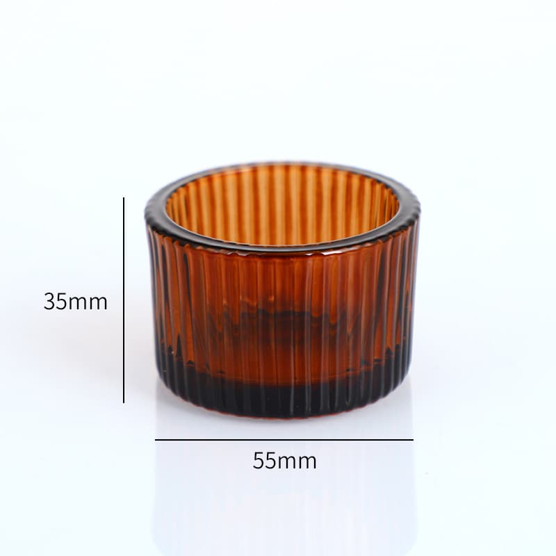 Clear Vertical Stripe Candle Cup Wedding Decoration Aromatherapy Scented Table Candle Holder Glass Cup Stock Home