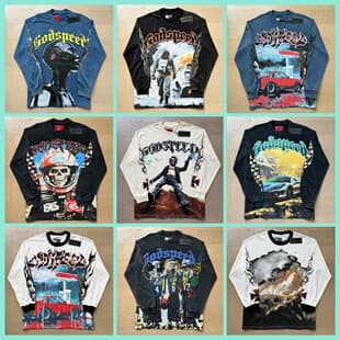 2025 Spring/Autumn New European and American Trendy Skull Rock Band Unisex Loose Long Sleeve T-Shirt for Teens