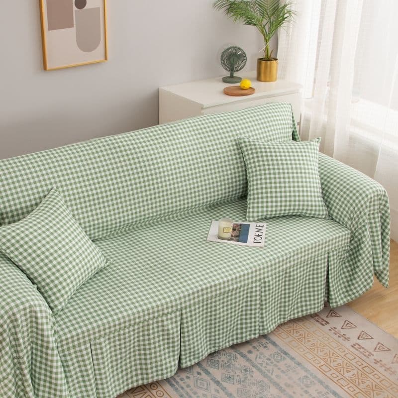 Sofa Cover Universal Fit Couch Slipcover Ins Style Throw Pillow Cover Dust-Proof Net Blanket Modern
