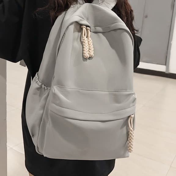 Ins Style Simple Korean Casual Backpack for Female Students, Large Capacity Lightweight for Middle and High School