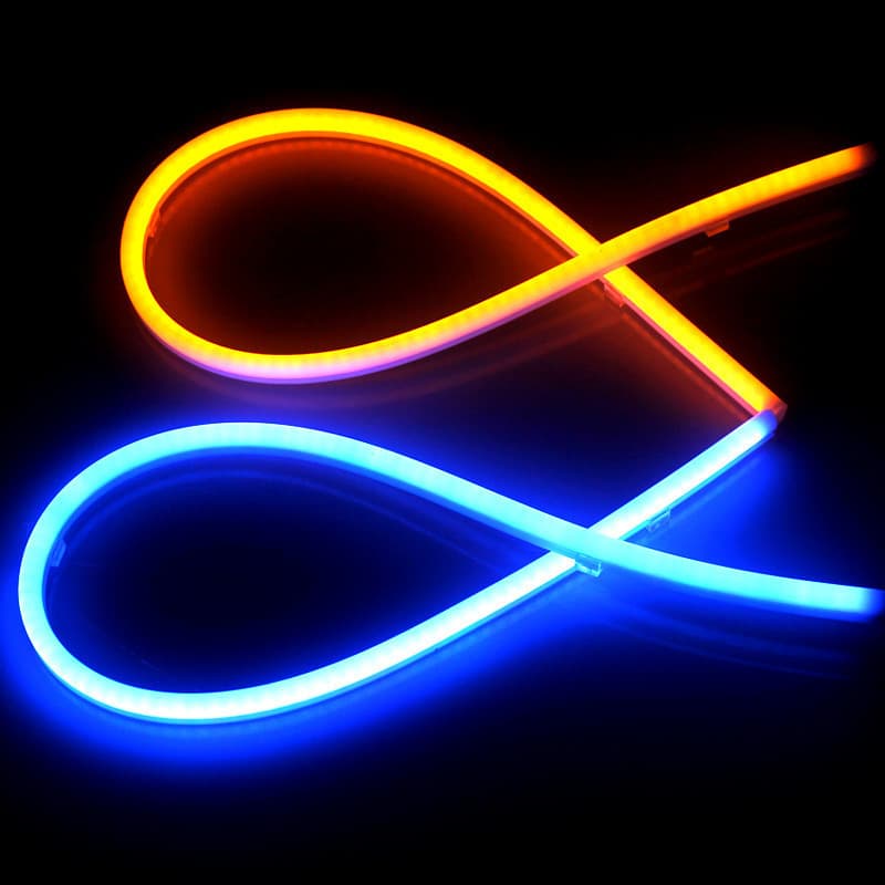 3mm LED fiber optic light guide strip, PU adhesive strip for car ambient lighting, solid light guide strip.
