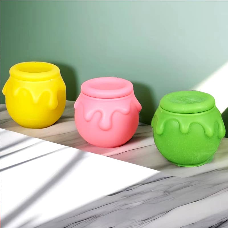 Honey Pot Silicone Mold DIY Mini Small Jar Gypsum Mold Honey Pot Storage Box Epoxy Resin Mold