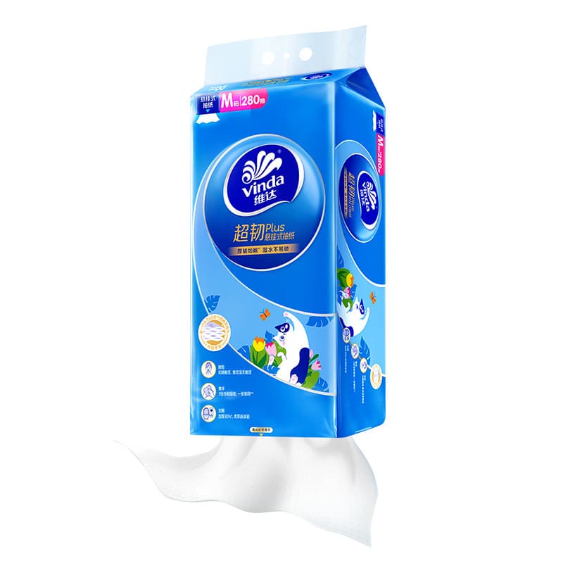 Vinda Hanging Tissue 280 Pulls M Size Family Value Pack Toilet Paper Facial Tissue