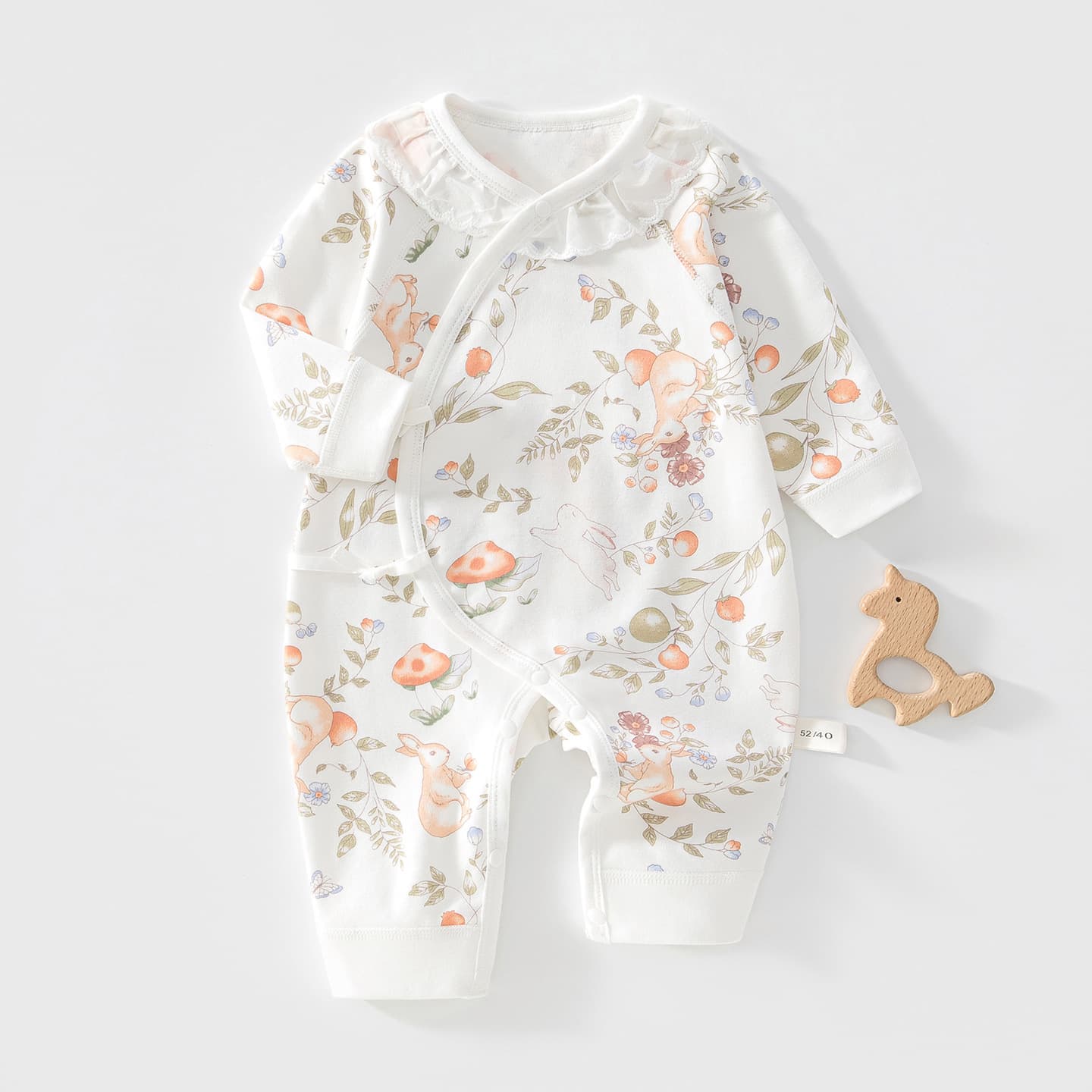 Newborn one-piece autumn and winter pure cotton baby butterfly clothes boneless clothes newborn monk clothes baby spring and autumn clothes