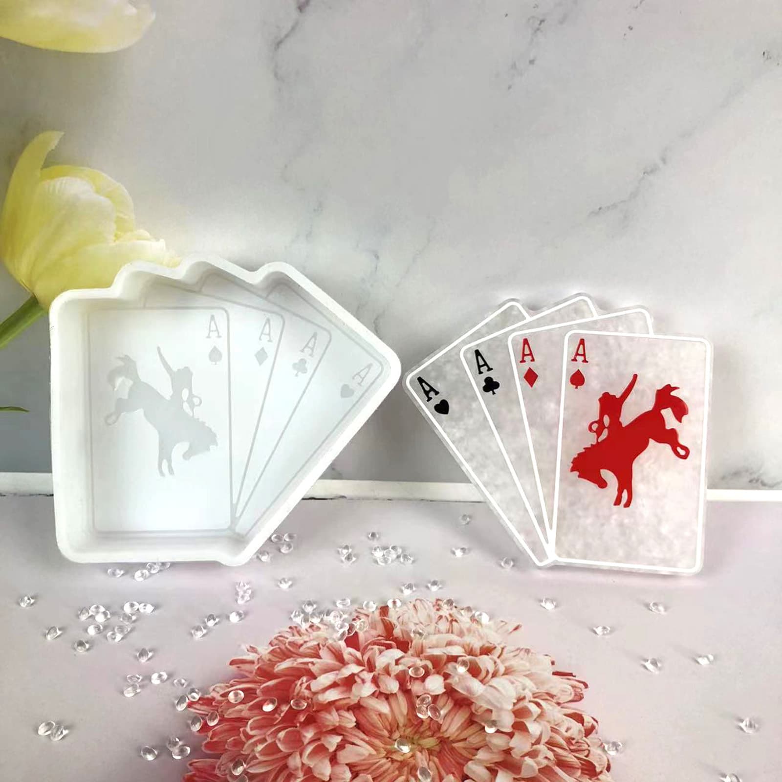 Car Aromatherapy Silicone Mold Poker Card Car Aromatherapy Car Decoration DIY Car Aromatherapy Mold