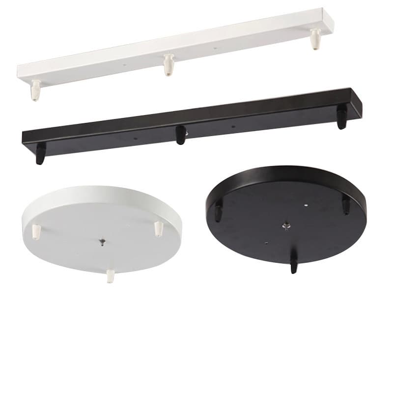 Chandelier ceiling plate three-head round lamp chassis suction cup restaurant lamp DIY long lamp base lamp accessories