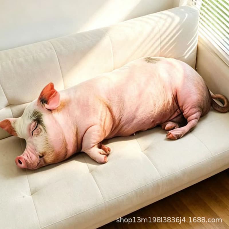 Simulated pig doll, big fat pig pillow, pig doll ornaments, plush toy, children's sleeping pillow, cushion