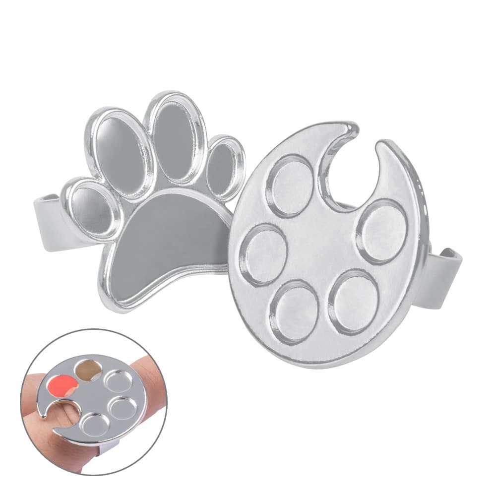 Nail Art Tool Ring Palette Alloy Finger Painting Palette Direct Wholesale Custom