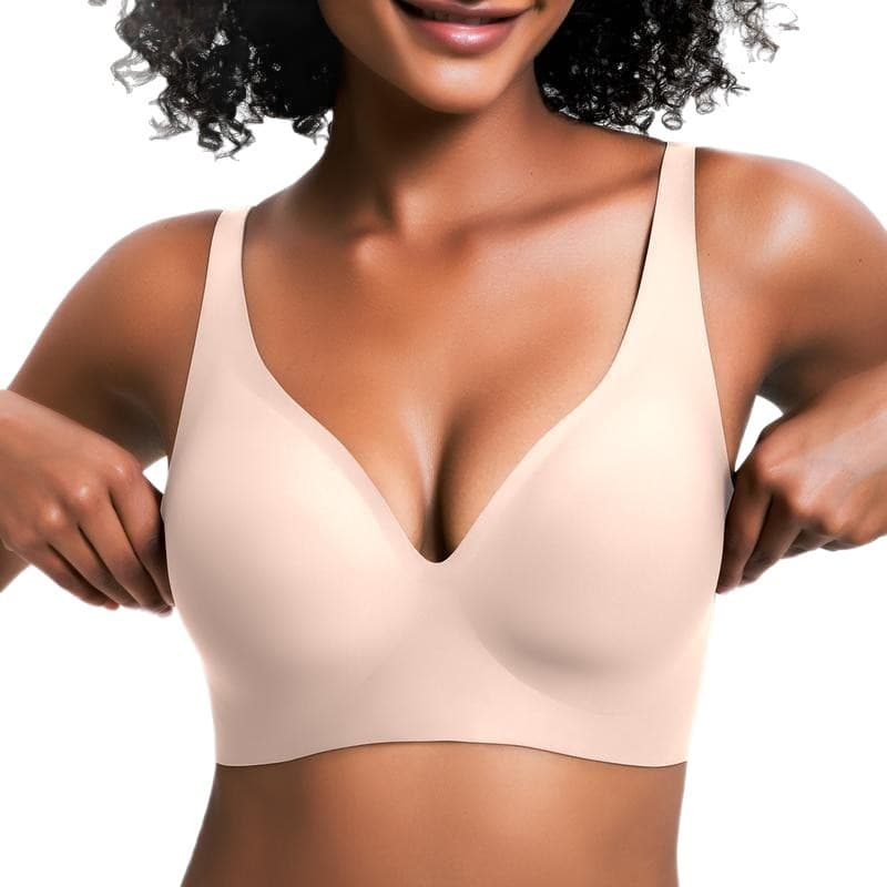 Cross-border Large Size Seamless Bra for Women, Push-up Thin Style, Wire-free, Side Support, Anti-sagging, Soft Support, Export Quality Bra